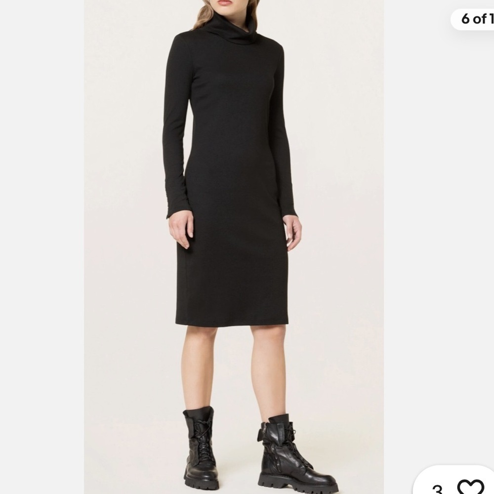 Ralph Lauren Black Label Beautiful Black Turtleneck Dress